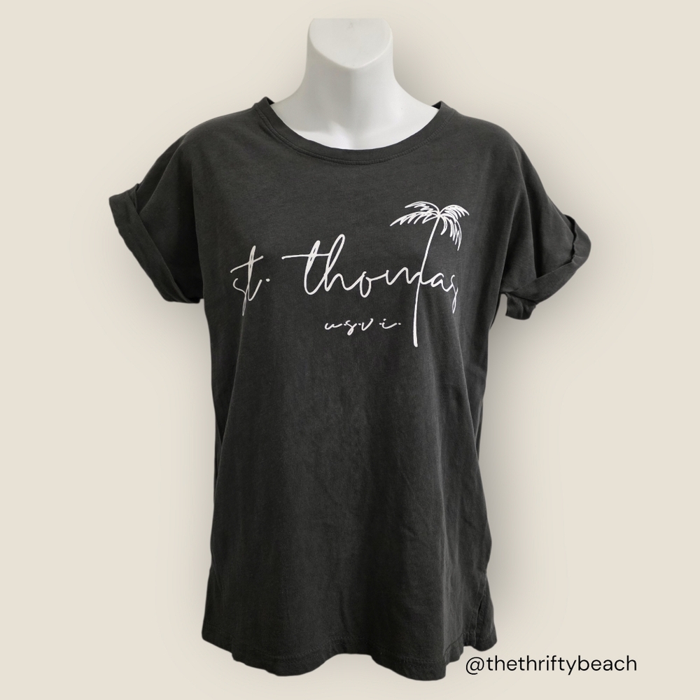 Gray St. Thomas Palm Tee